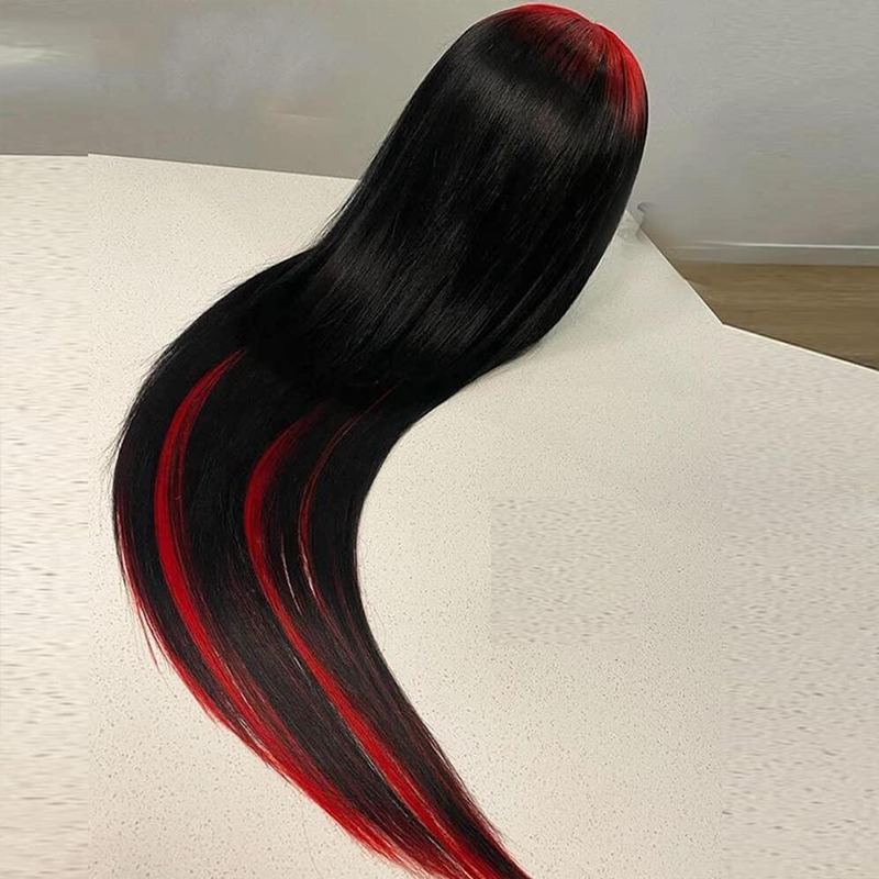 Sterly Highlight Red Human Hair Lace Front Wigs 13X6 Straight Human Hair Wigs for Black Women