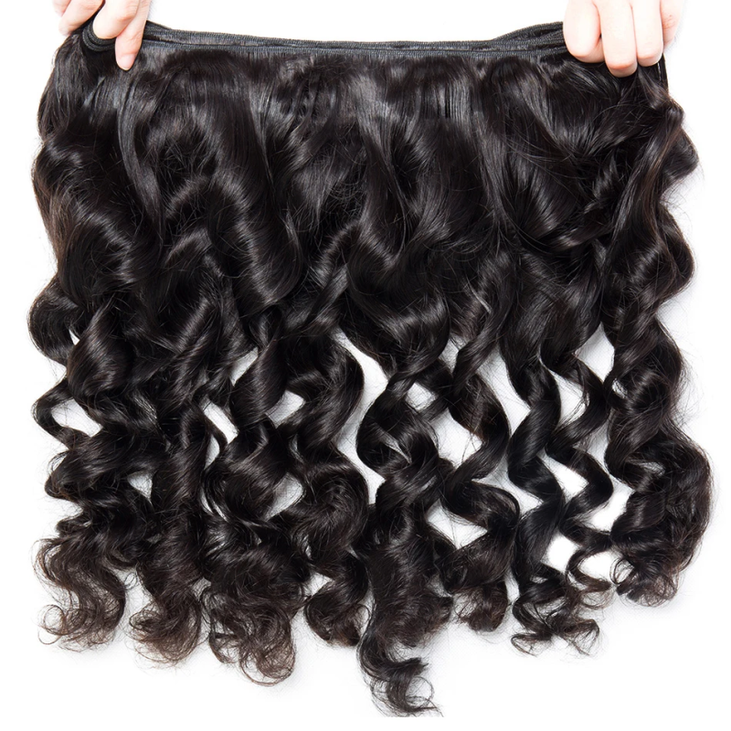 Loose Wave Hair Bundles Human Hair 3/4 /PCS With 5x5 Lace Closure