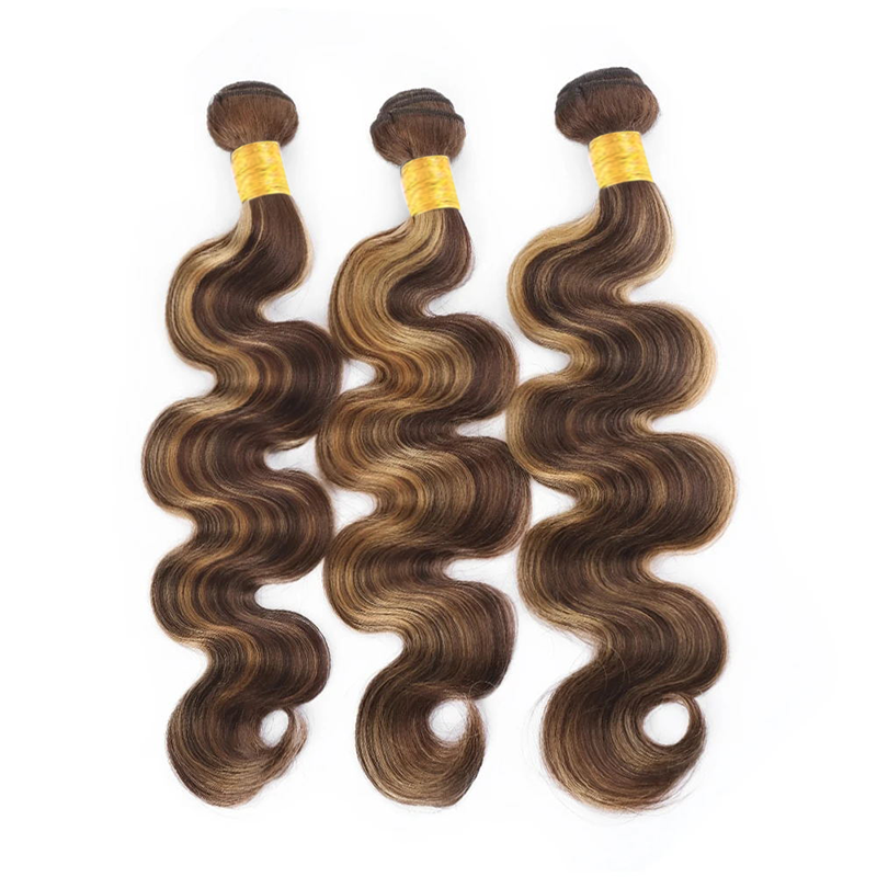 Sterly P4/27 Highlight  Straight Hair / Body Wave Bundles Human Hair Bundles 3/4 PCS Bundle Deals Hair Extensions