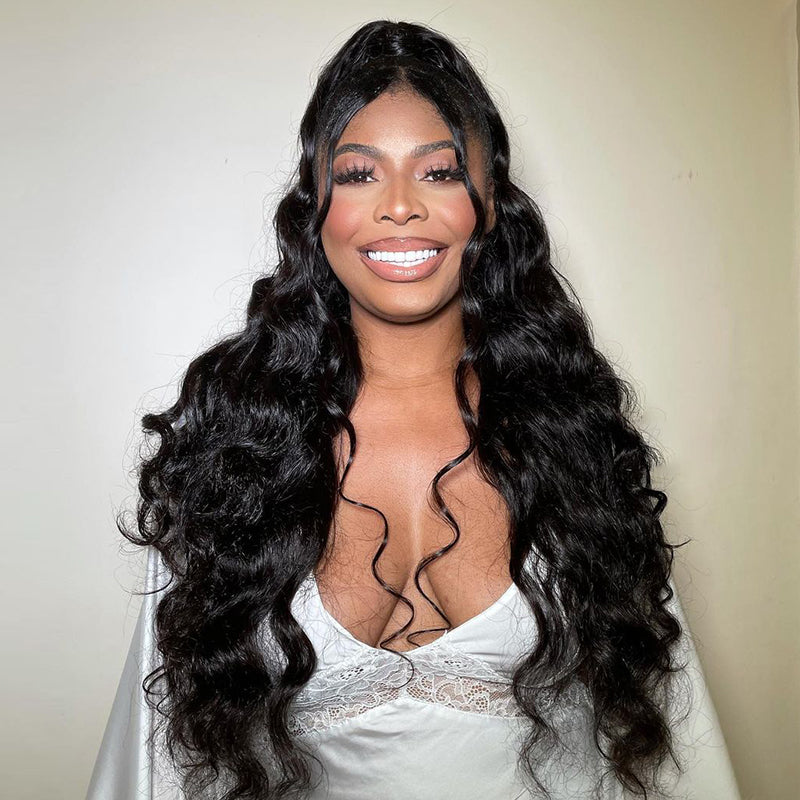 Body Wave Transparent Full Lace Human Hair Wig Sterly 100% Human Hair Wigs