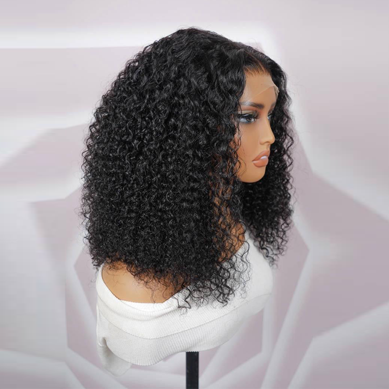 Perruque de cheveux humains bouclés super épais à double tirage, haute densité 250 %, 13 × 6