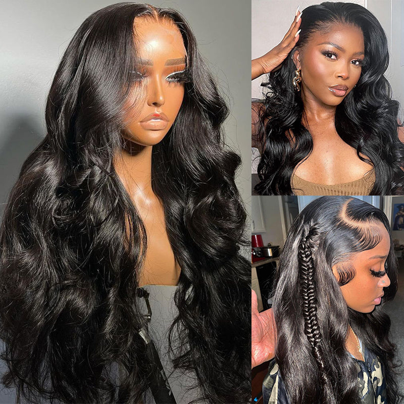 Body Wave Transparent Full Lace Human Hair Wig Sterly 100% Human Hair Wigs