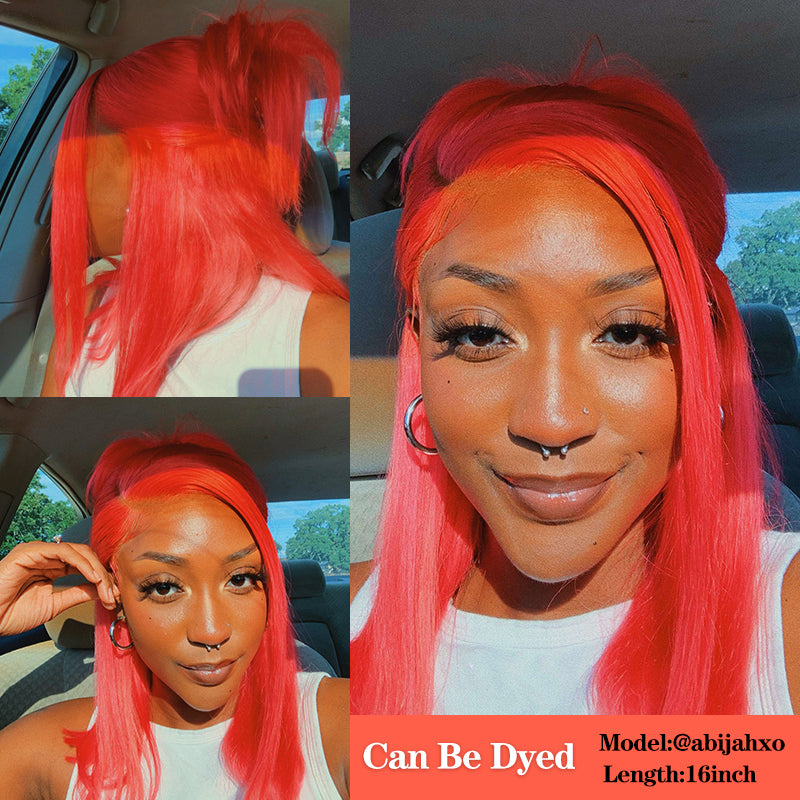 #613 Blonde Straight Bob Wig 13x6 HD Lace Human Hair Wigs