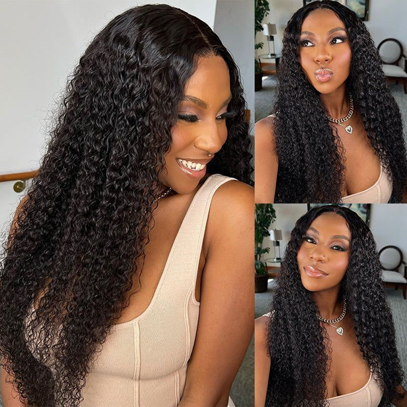 Wear Go 7x6 Curly Wave Glueless Wig HD Lace Front Wig With Invisi- Drawstrings