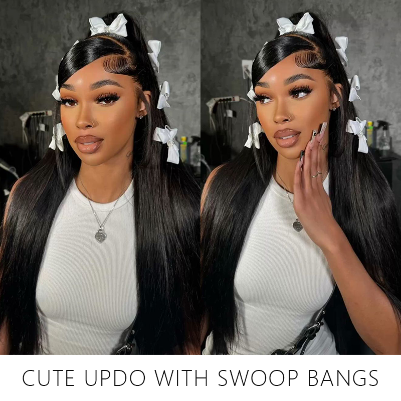 Sterly Glueless 13x6 HD Lace Wig Affordable Long Straight Lace Front Wigs Human Hair
