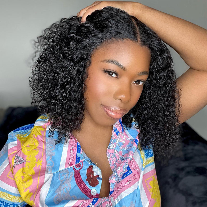 Perruques de cheveux humains bouclés avec dentelle frontale transparente HD 13x6 Sterly, densité 180 %