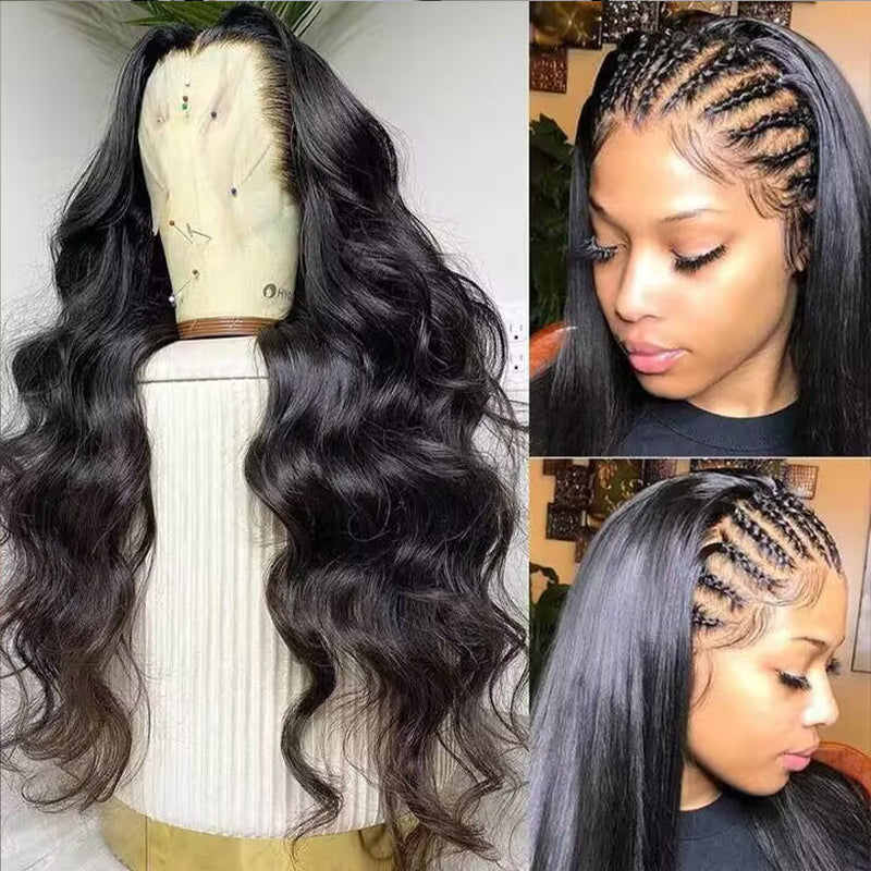 16-34inch Affordable Sterly 13x6 Transparent Lace Body Wave Front Wigs