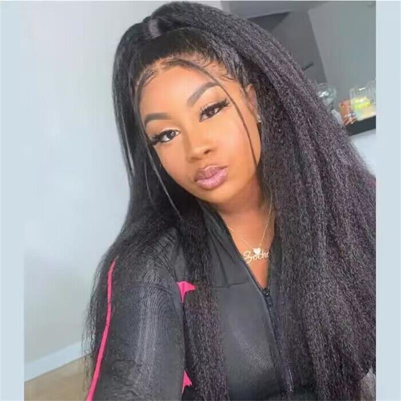 Perruques sans colle Sterly Wear And Go Yaki - Perruques de cheveux humains lisses 5×5/13×6 en dentelle transparente HD