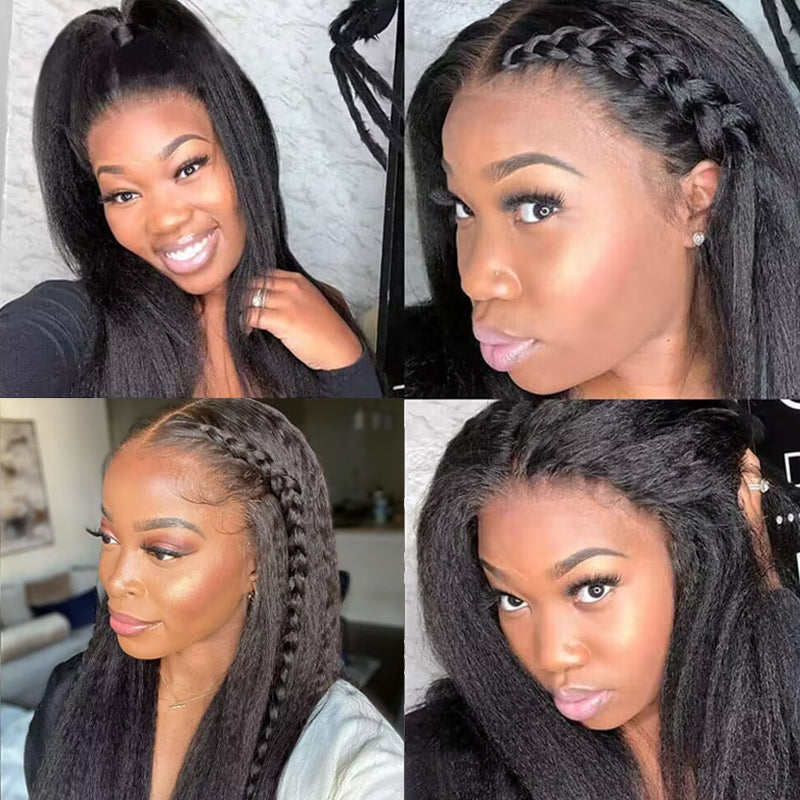 Kinky Straight Full Lace Human Hair Wig Sterly 100% Human Hair Wigs