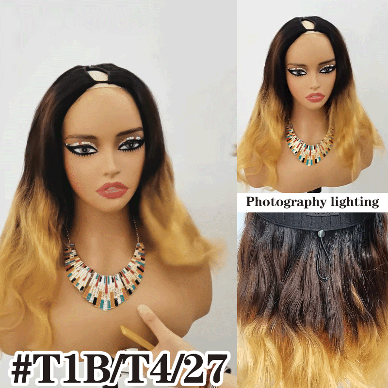250% Density Glueless V Part Body Wave Wigs Beginner Friendly Thin Part Drawstring Wig