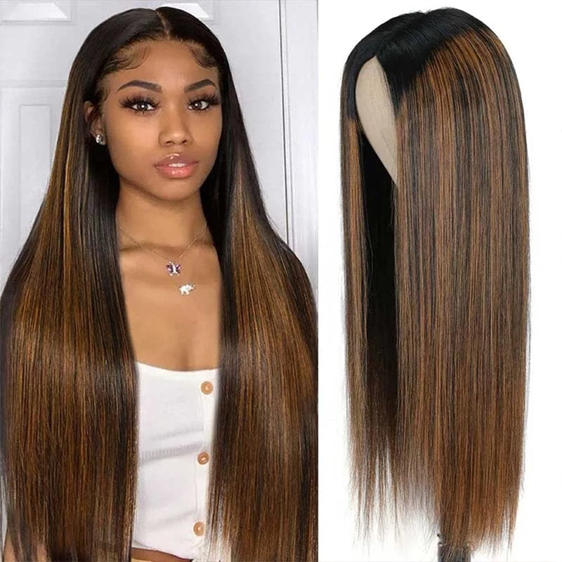 #FB30 Glueless V Part Wig Straight / Body Wave / Curly Human hair Wigs 250% Density