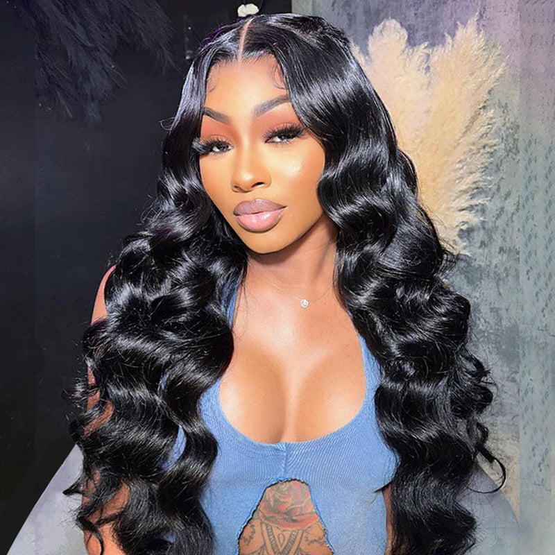Wear Go Glueless pre-bleached Knots Body Wave 7×5 Pre-cut Lace Human Hair Wig