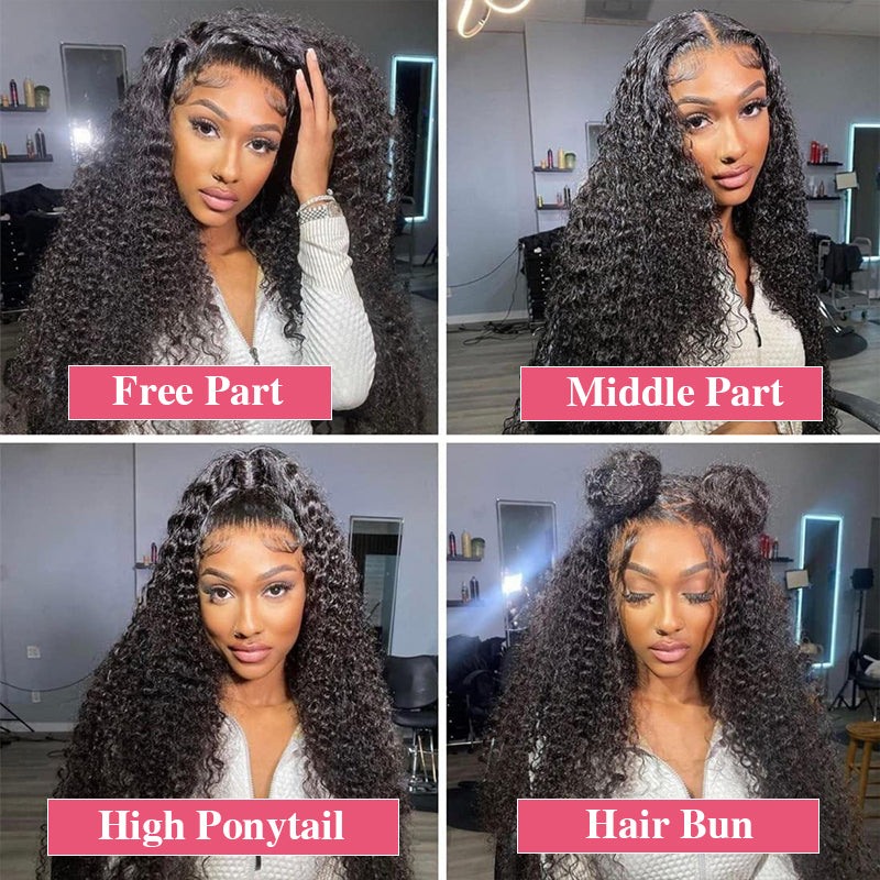 250% Density Long Curly 13×6 Full Frontal Lace Wig Sterly Curly Human Hair Wigs