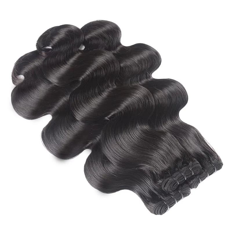 High Quality Double Drawn Raw Virgin Cuticle Aligned Body Wave Human Hair Bundles