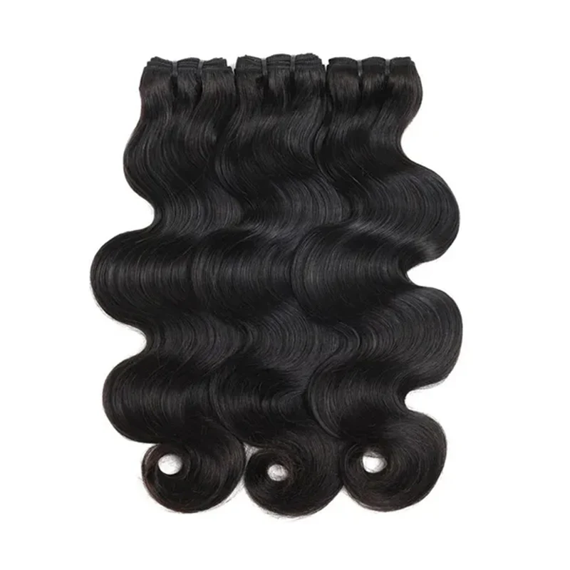 High Quality Double Drawn Raw Virgin Cuticle Aligned Body Wave Human Hair Bundles