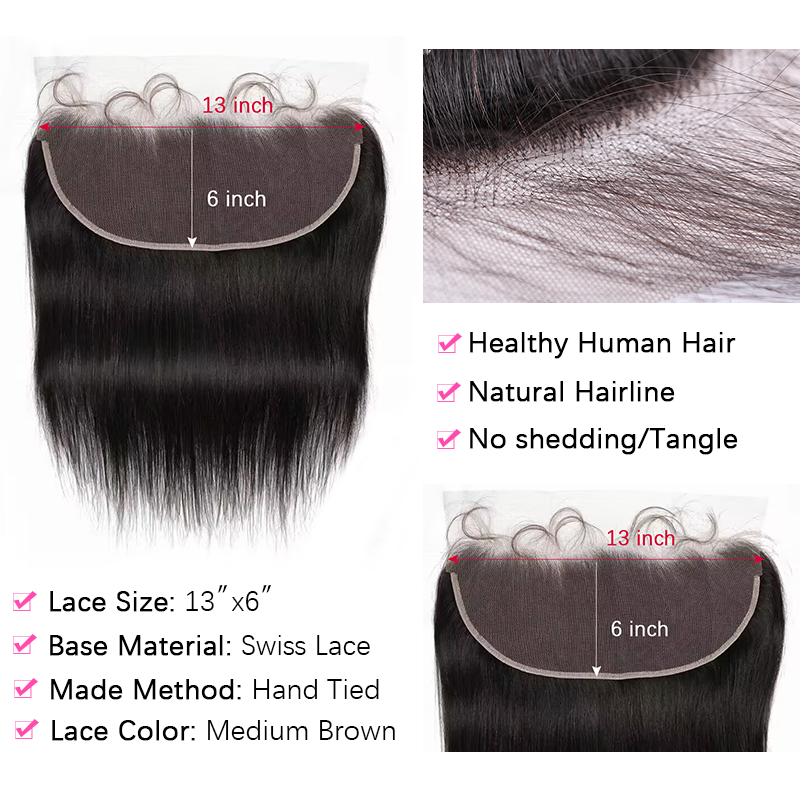 Sterly Hair 4×4/5×5 HD Lace Closure Human Hair 13×4/13×6 HD Lace Frontal Natural Color