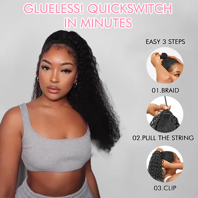 Sterly Curly Human Hair Drawstring Ponytail Human Hair Extensions