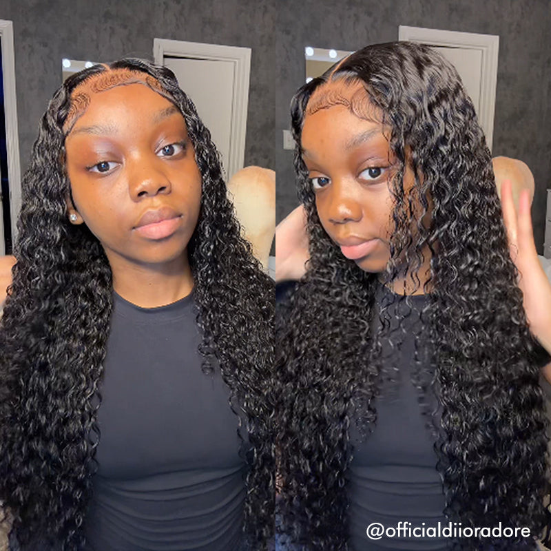 Wear Go 7x6 Burmese Curly Wave Glueless Wig HD Lace Front Wig With Invisi- Drawstrings