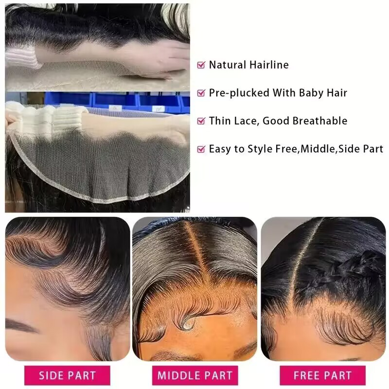 Sterly Hair 4×4/5×5 HD Lace Closure Human Hair 13×4/13×6 HD Lace Frontal Natural Color