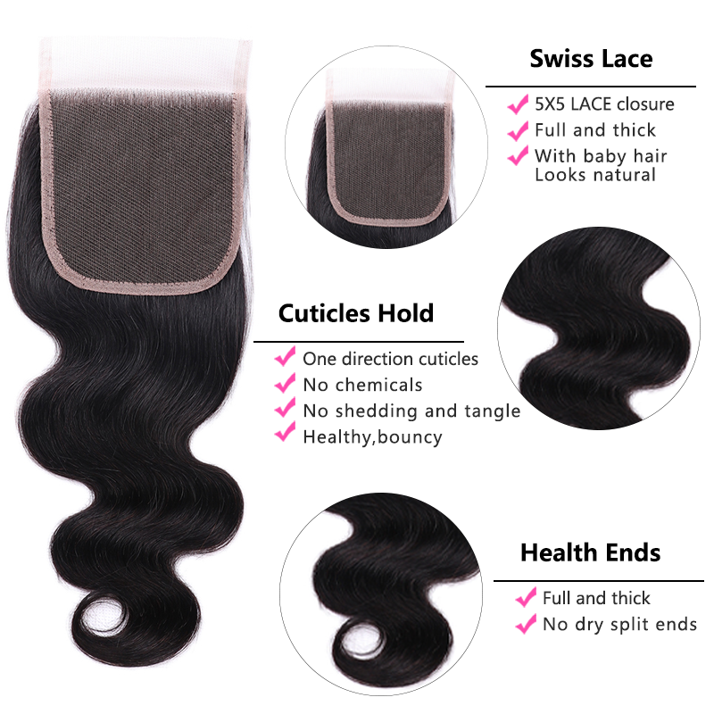 Sterly Hair 4×4/5×5 HD Lace Closure Human Hair 13×4/13×6 HD Lace Frontal Natural Color