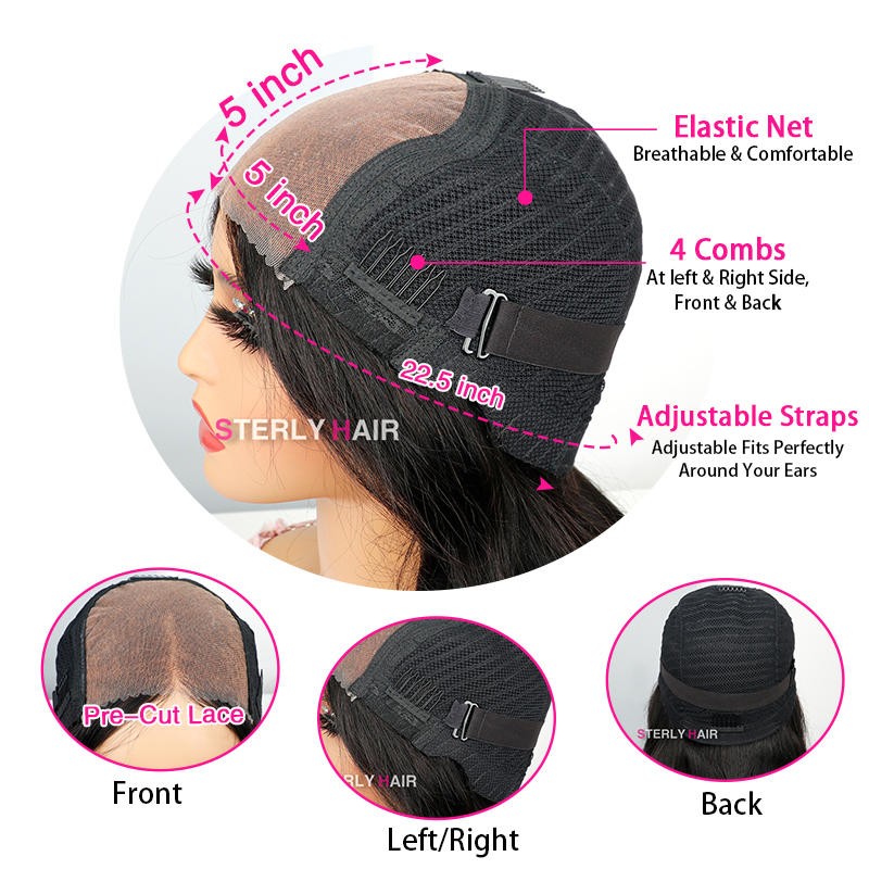 Perruque de cheveux humains bouclés super épais à double tirage, haute densité 250 %, 13 × 6