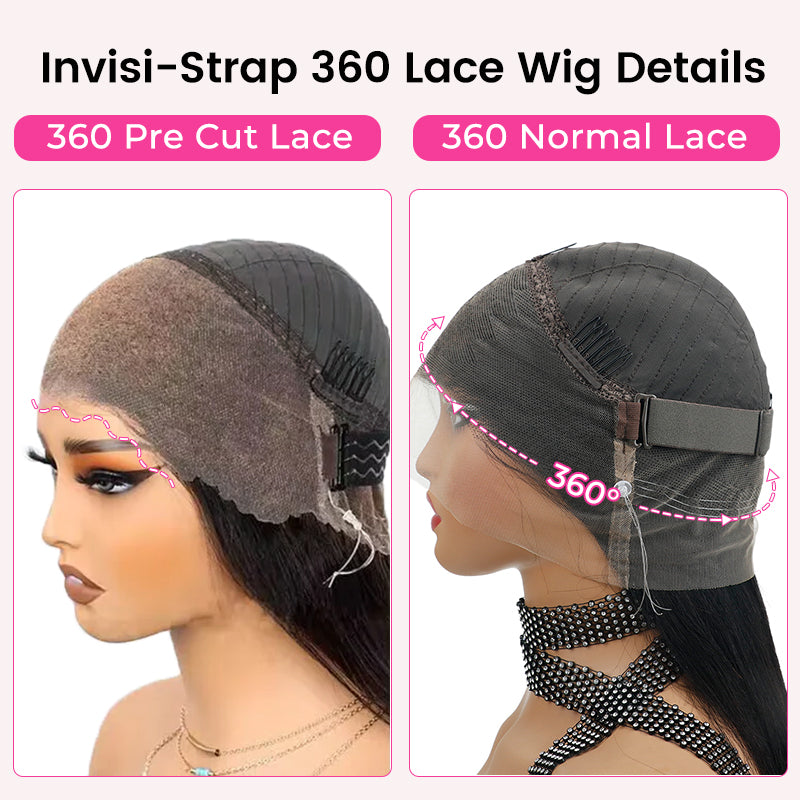 Sterly Yaki -Straight 5x5 13x6 Transparent Lace Wig Lace Frontal Closure Wigs Human Hair
