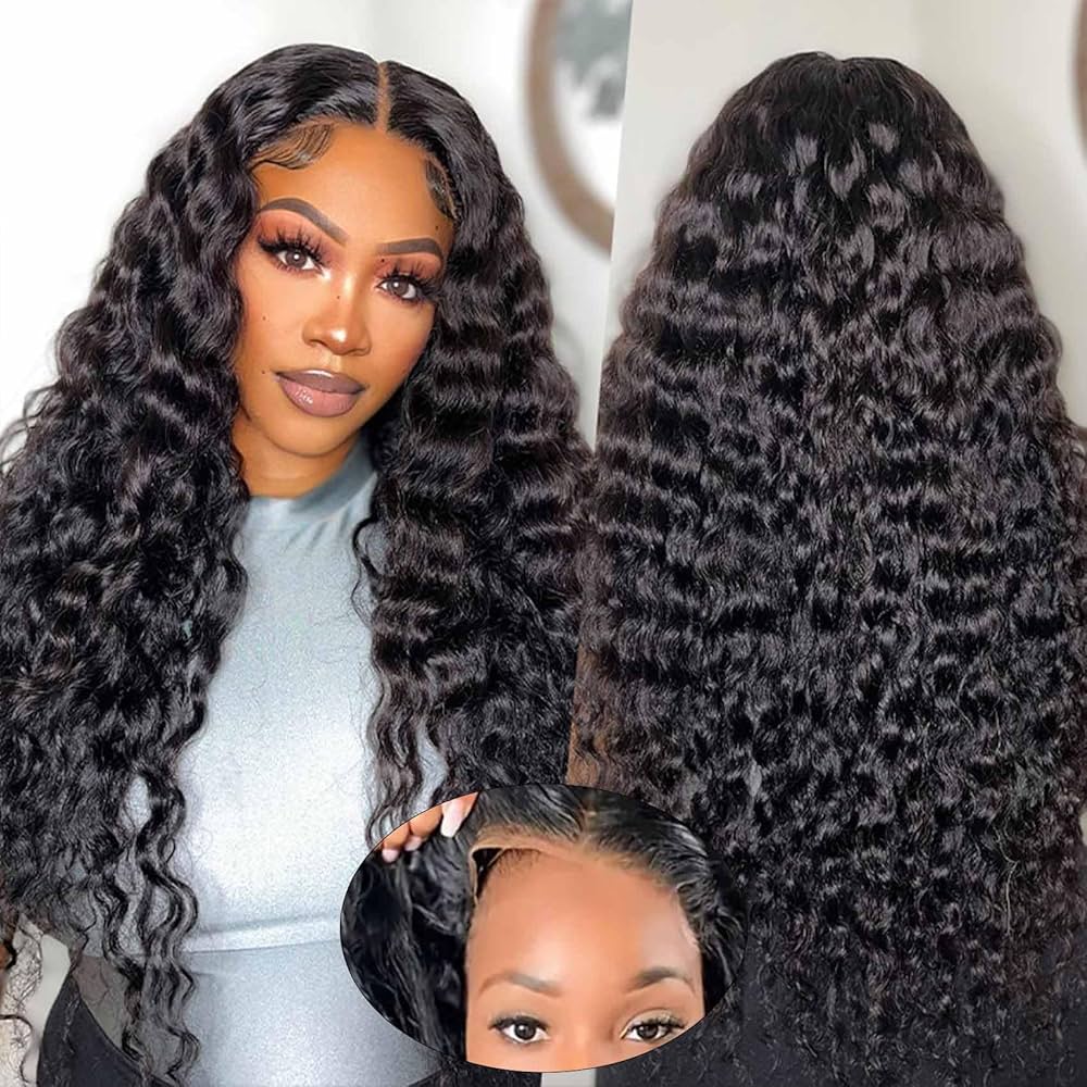 Sterly Glueless 13x6 Loose Deep Wave Wig HD Lace Frontal Wigs 100% Human Hair Wigs