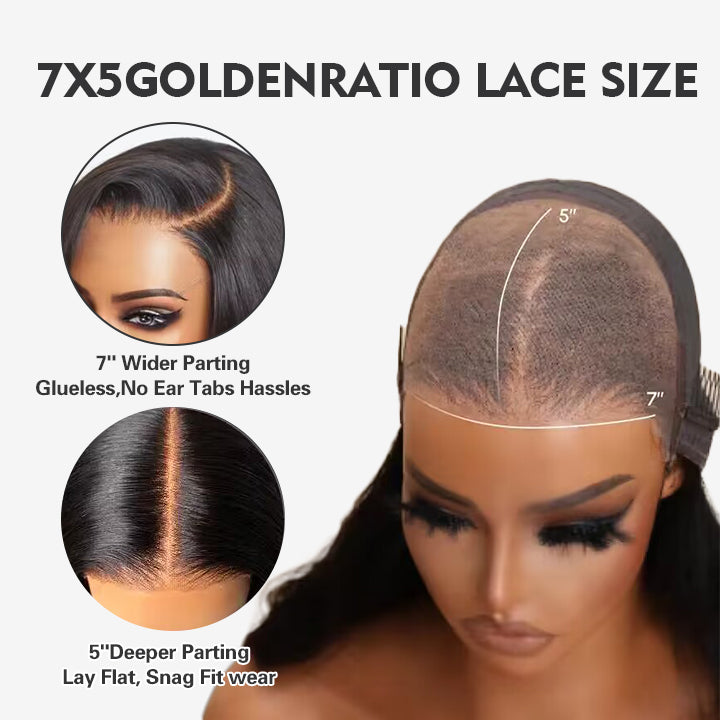 Perruque Air Bob bouclée 7×5/6x6 Bob pré-coupée en dentelle pré-plissée, cheveux humains sans colle, à porter