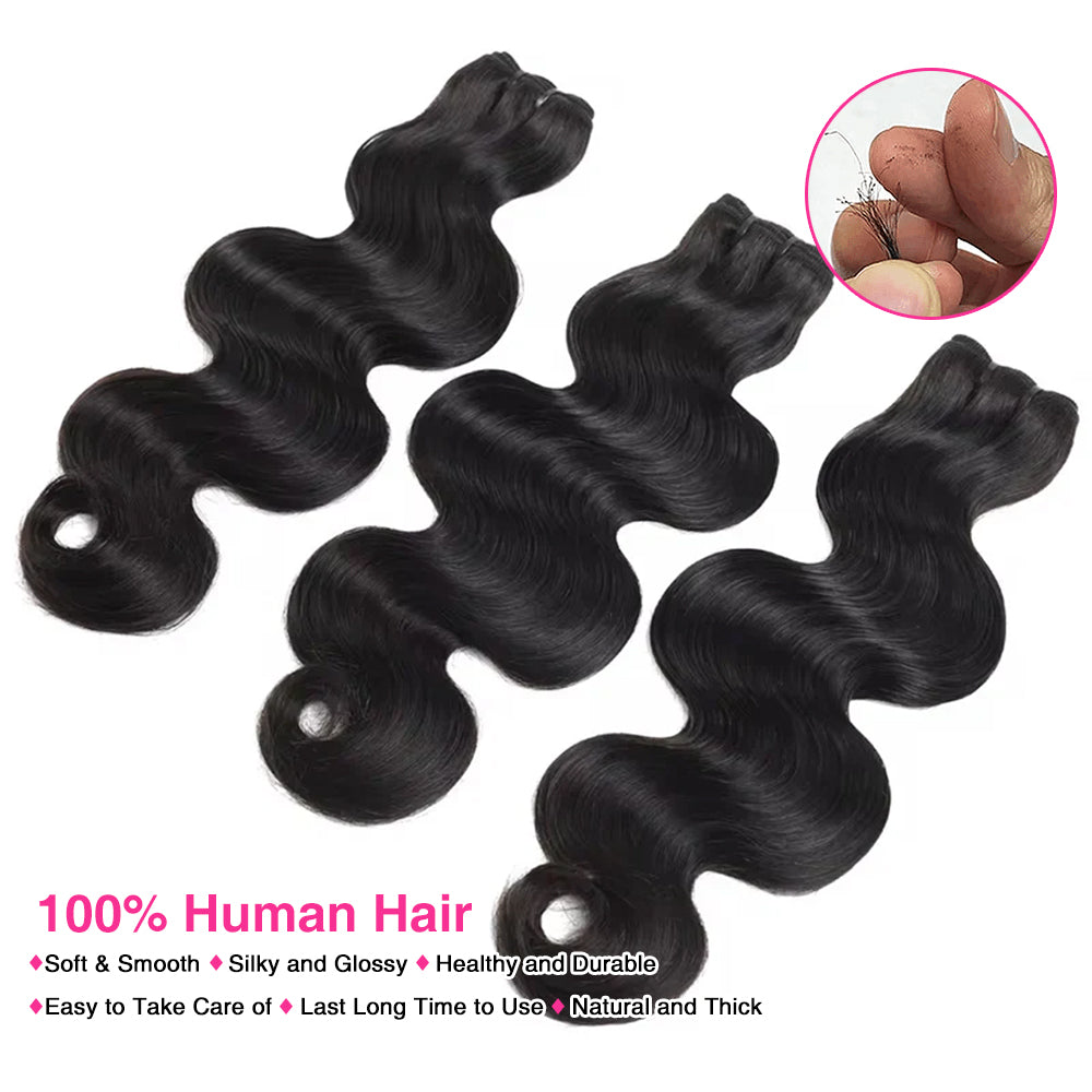 Raw Body Wave Bundles High Quality 100% Human Hair Cuticle Aligned