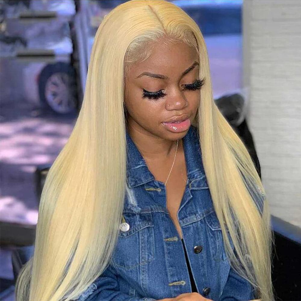 Sterly 613 Blonde HD Transparent Lace 13×4 13x6 Straight Lace Front Human Hair Wigs