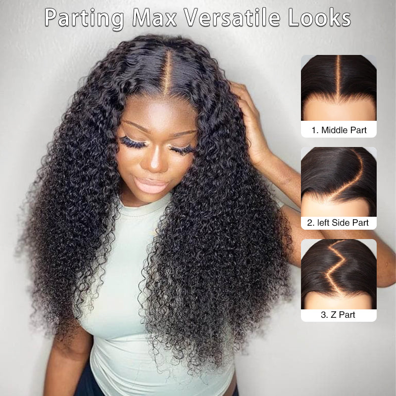 Wear Go 7x6 Curly Wave Glueless Wig HD Lace Front Wig With Invisi- Drawstrings
