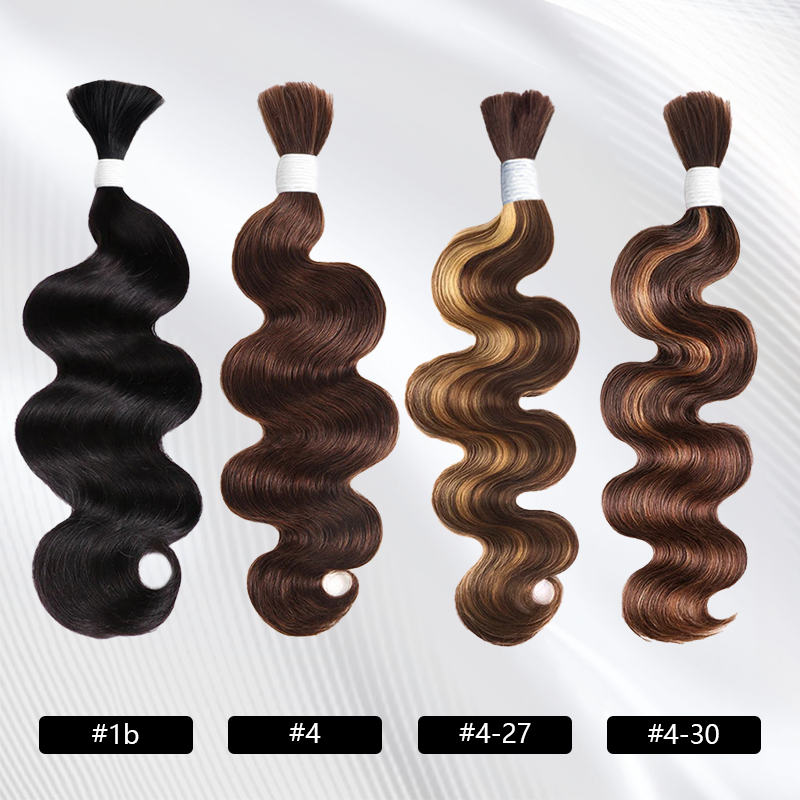 Cheveux humains ondulés pour tressage sans trame, 100 % cheveux humains non traités pour tresses bohèmes, humides et ondulées