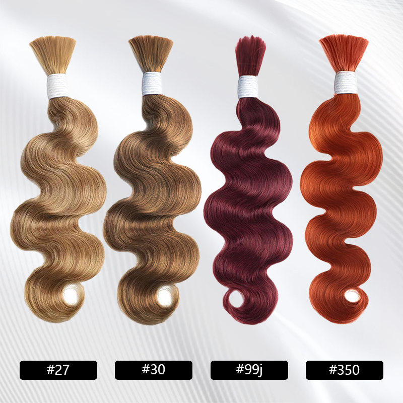 Cheveux humains ondulés pour tressage sans trame, 100 % cheveux humains non traités pour tresses bohèmes, humides et ondulées