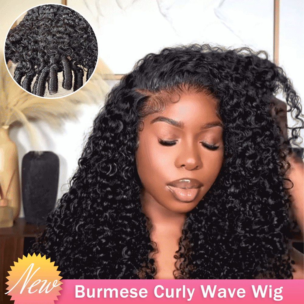 Affordable Burmese Curly Frontal Human Hair Wig Hot Selling Premium Hair Drawstring Wig With Finger Coil Ends