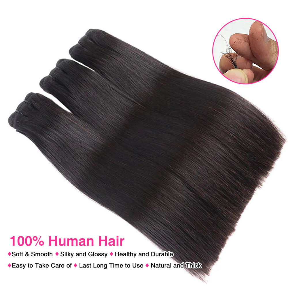 Raw Straight Human Hair Bundles High Quality Virgin Cuticle Aligned
