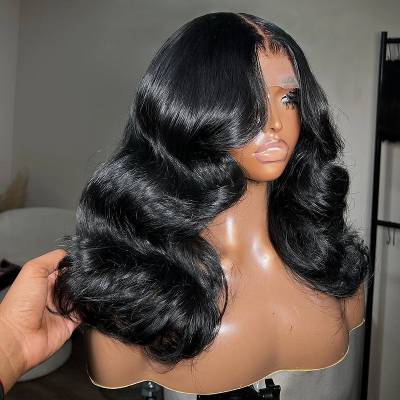 #1 Layered Cut Glueless 7×6 Pre-cut Lace Body Wave Human Hair Wigs 220% Density