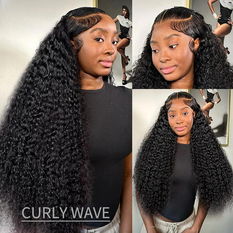 16-34inch 360 Lace Frontal Wig Super Natural Human Hair Wigs 180% Density