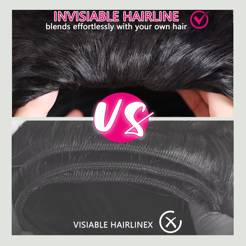 Burmese Curly 3-In-1 Half Wig Glueless Install with Drawstring Beginner Friendly