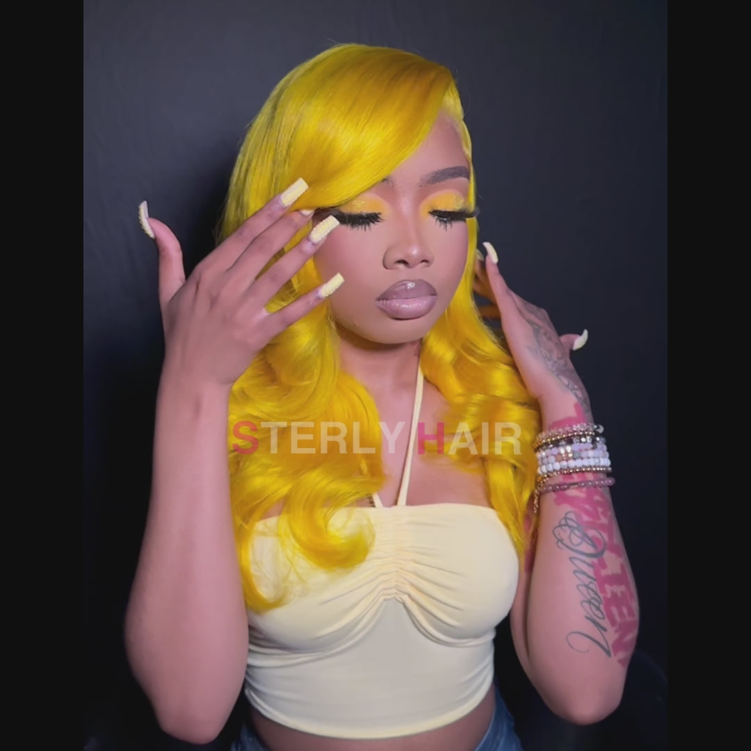 #613 Blonde 13x6 Full Frontal Lace Body Wave Human Hair Wigs 250% Density Breathable Wig Sterly Hair