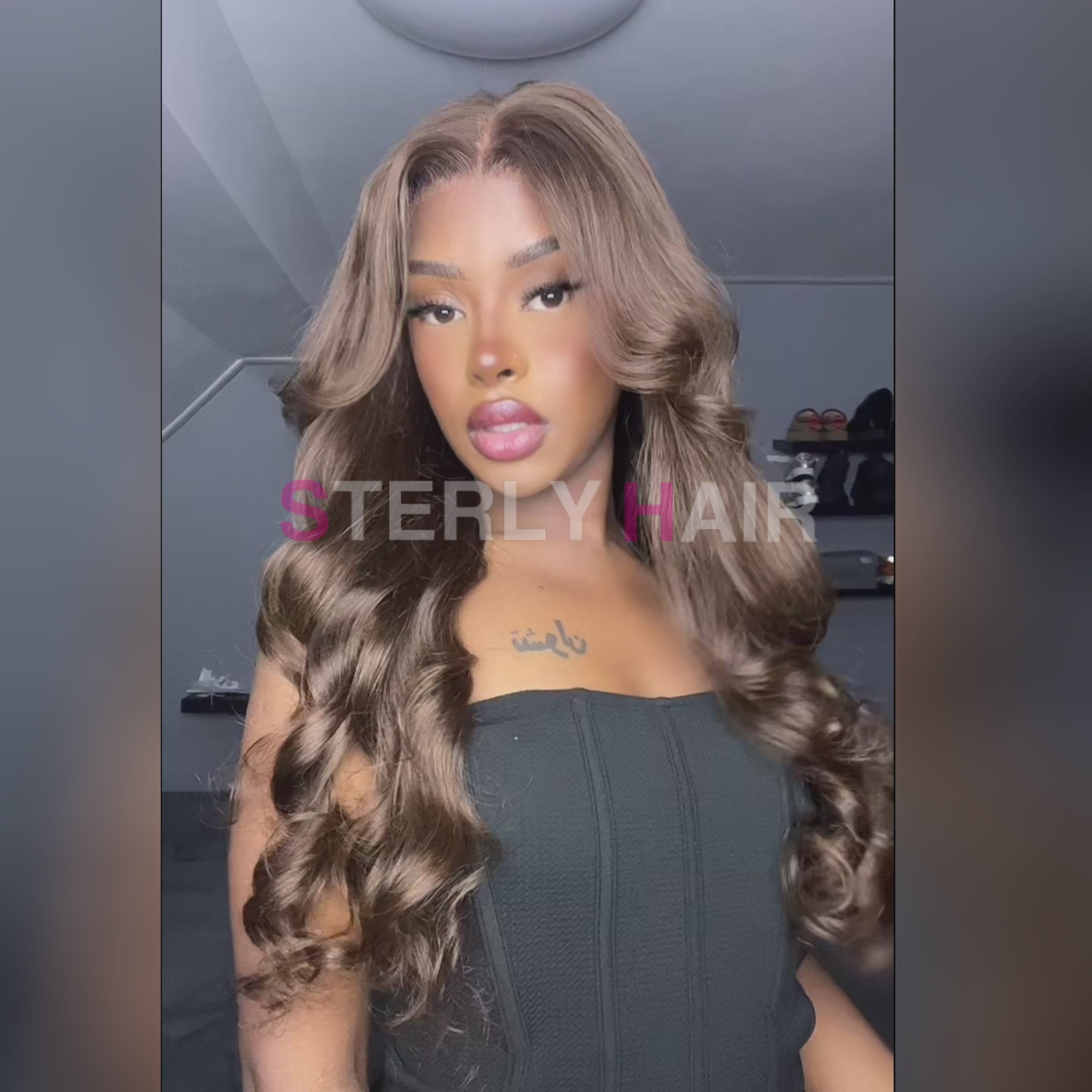 Fast Shipping #4 Chocolate Brown 13×6 Full Lace Body Wave Lace Front Wig
