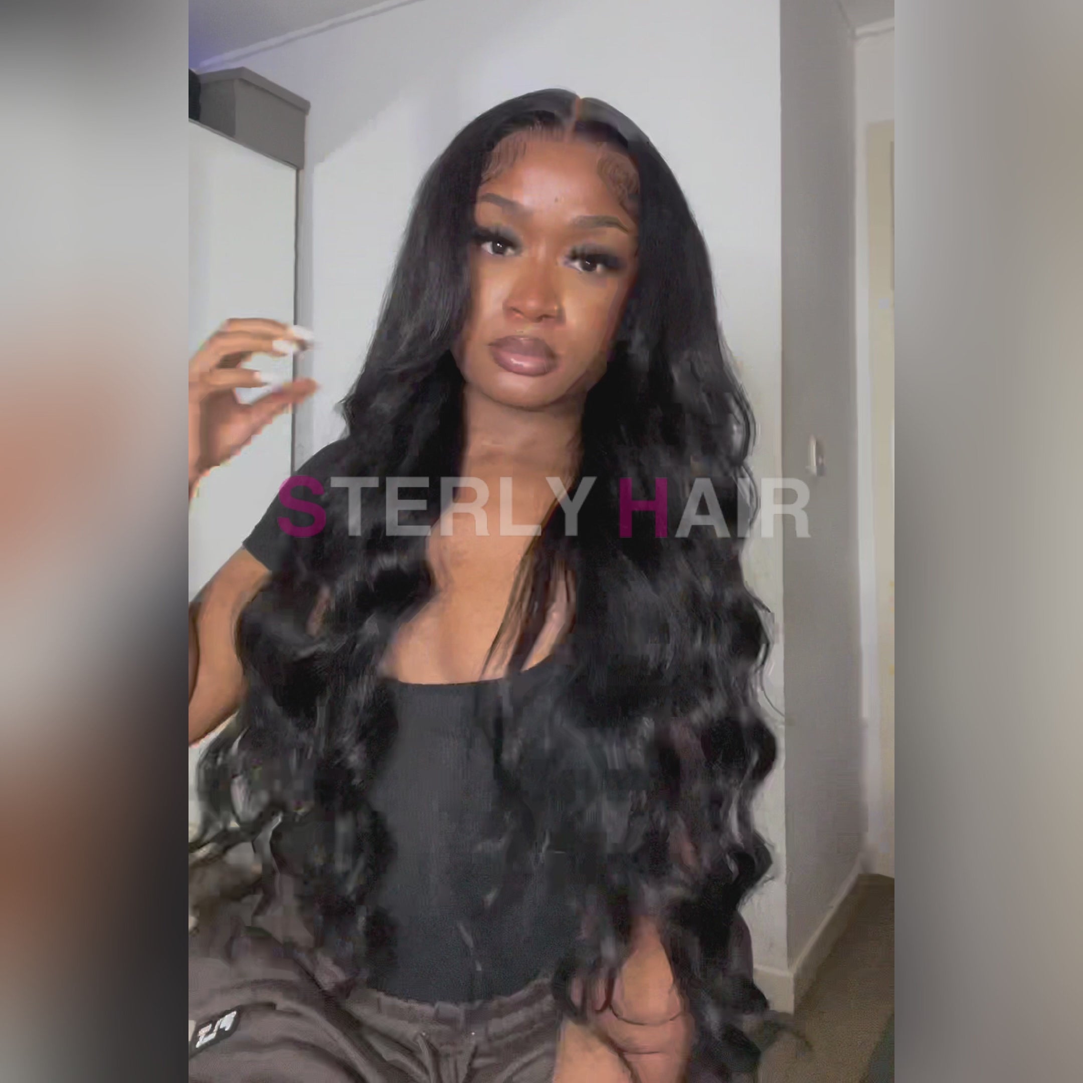 16-34inch Affordable Sterly 13x6 Transparent Lace Body Wave Front Wigs