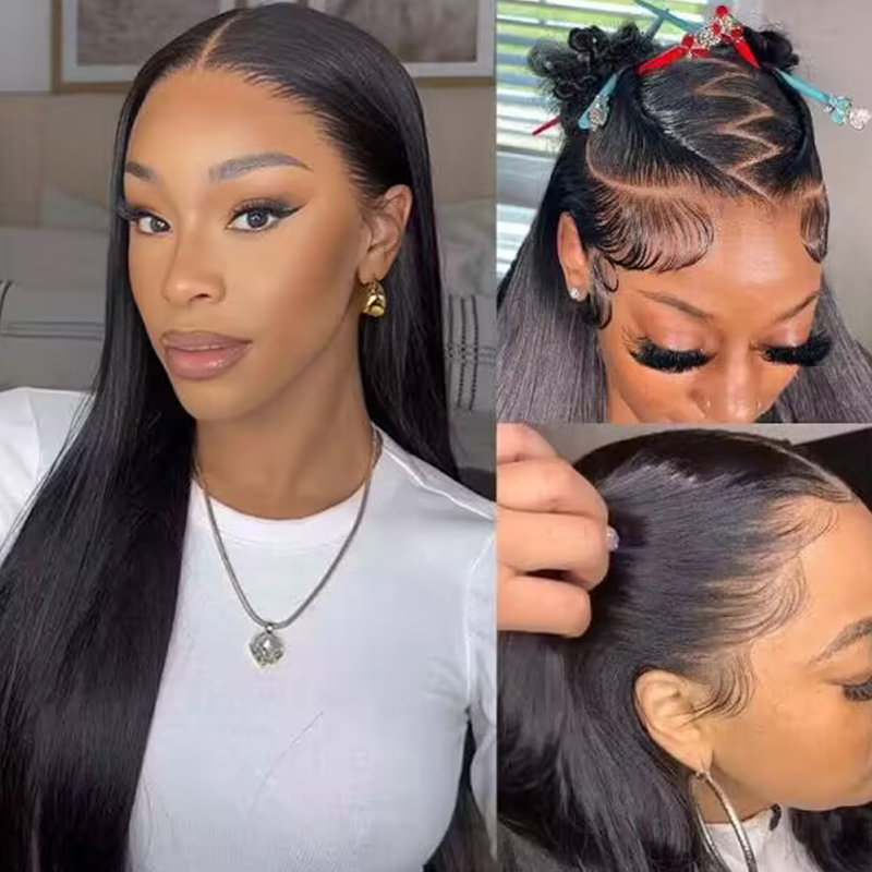 Sterly Glueless 13x6 HD Lace Wig Affordable Long Straight Lace Front Wigs Human Hair
