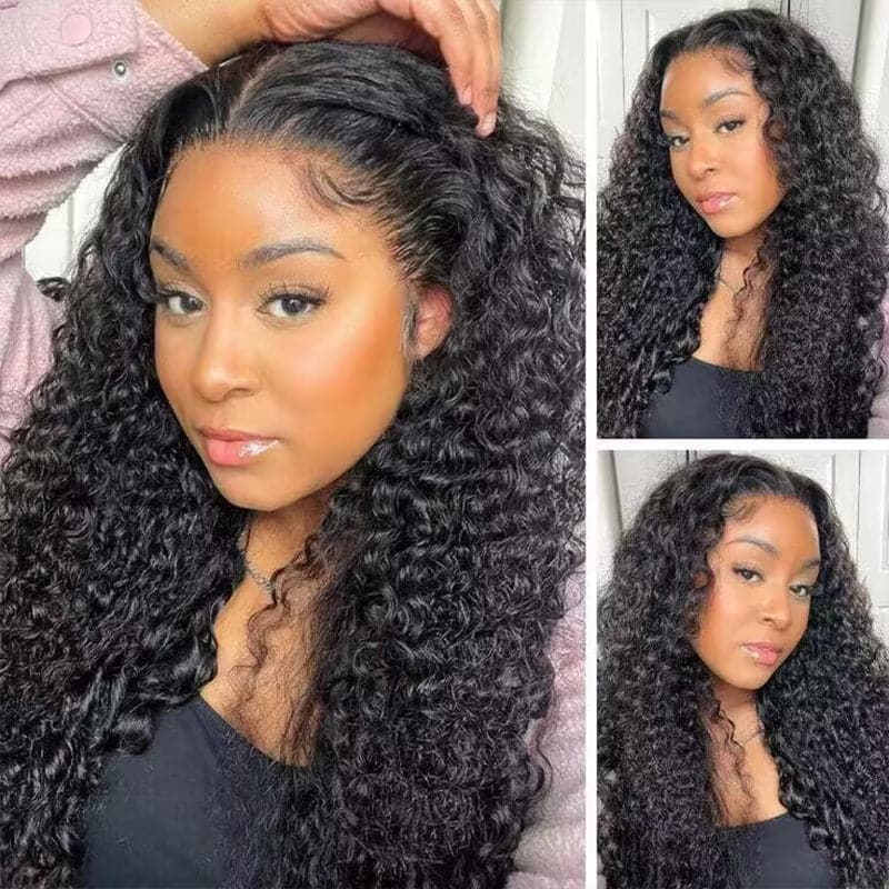 Perruques sans colle Sterly Wear And Go, cheveux humains bouclés ondulés 5×5/13×6, dentelle transparente
