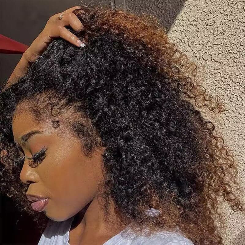 Type 4C Edges Wig | 3c/4a Kinky Curly 5×5/13×6 HD Transparent Lace Human Hair Wigs