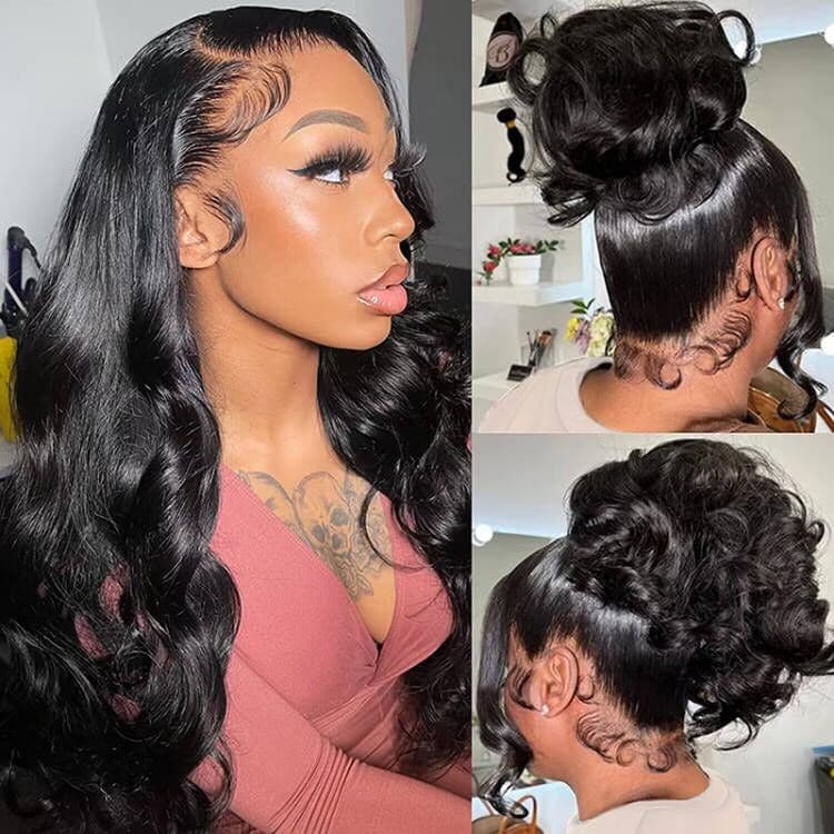 Body Wave Transparent Full Lace Human Hair Wig Sterly 100% Human Hair Wigs