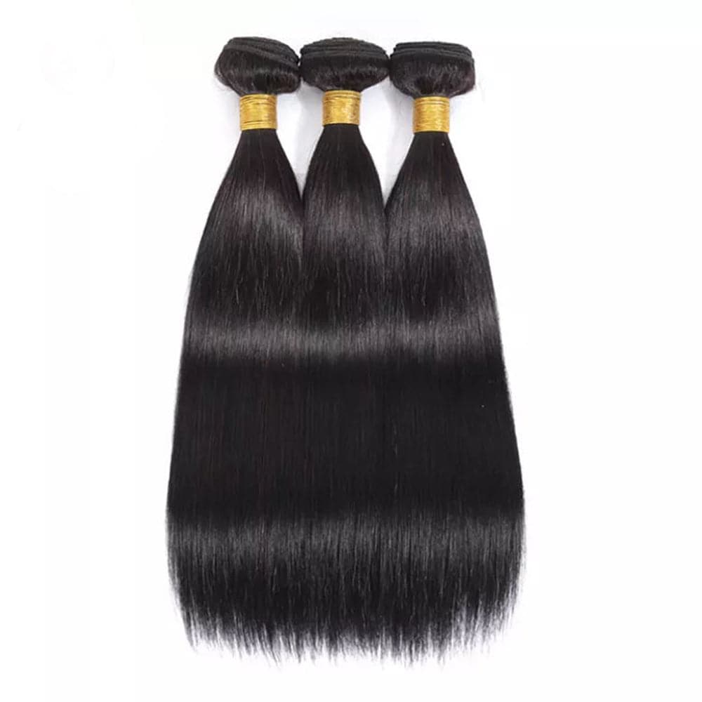 Sterly Straight Human Hair Weave Human 6 Bundles With Two 4×4 Lace Closure