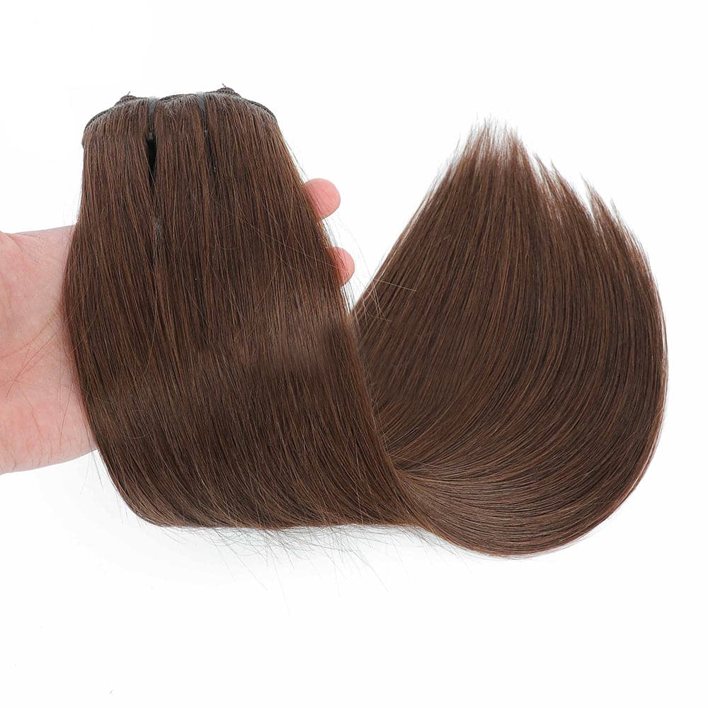 Sterly #4  Chocolate Brown Straight Clip-in Human Hair 8 Pices With 18 Clips 120g
