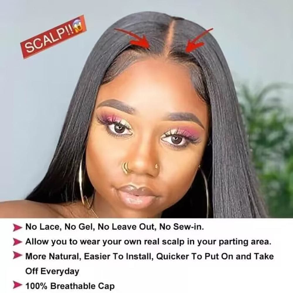 Sterly Glueless V Part Straight Hair Wigs