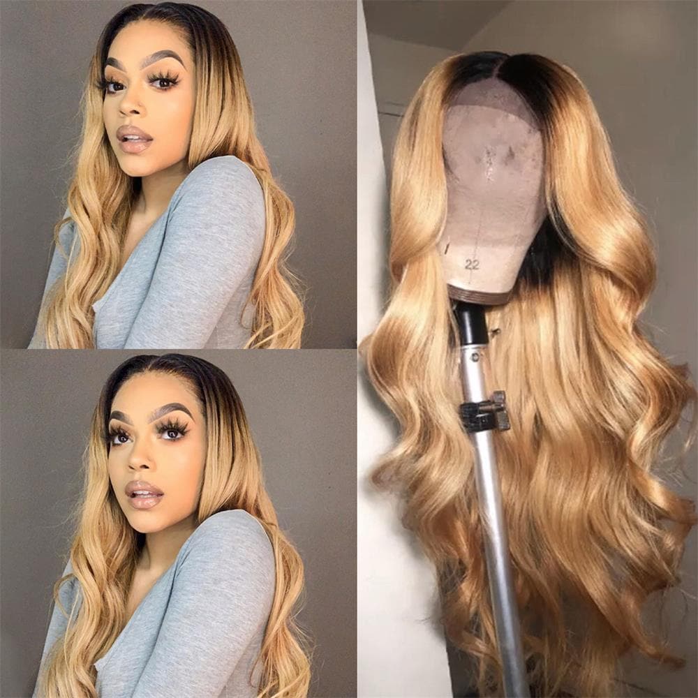 Sterly T1B/27 Body Wave Wig 13x4 /13×6 Ombre Lace Front Human Hair Wig