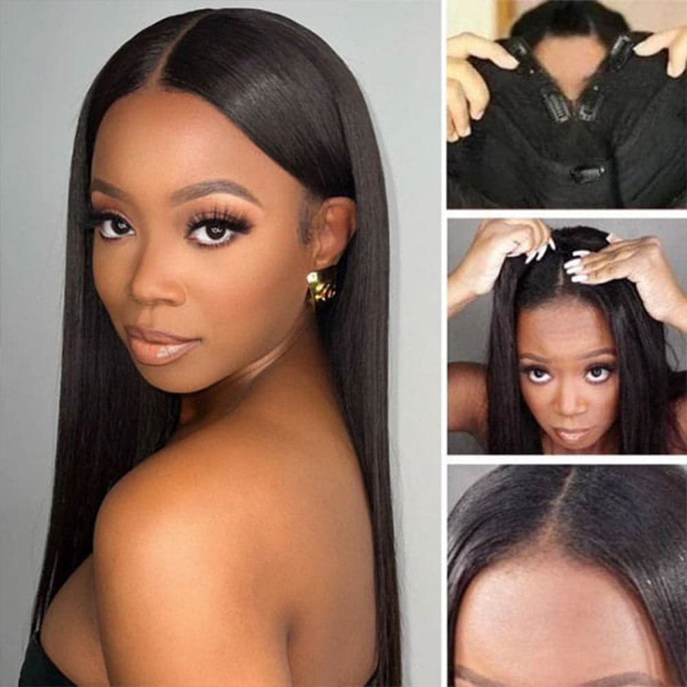 Sterly Glueless V Part Straight Hair Wigs